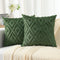 Soft Faux Fur Throw Pillow Covers 18x18, Plush Decorative Pillow Covers with 3D Diamond Pattern - Set of 2