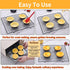 DATANYA 8 Pack Mini Tart Pans, 4 Inch Nonstick Round Quiche Pan with Removable Bottom for Dessert Baking