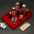 Sturdy Red Acrylic Serving Tray with Handles, 10x15 Inch for Serving Coffee, Appetizer, Breakfast, Butler, Makeup