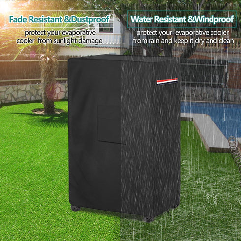 AIickwang Evaporative Cooler Cover for Hessaire MC61M/MC61V, Heavy Duty 600D Waterproof Outdoor Cover