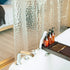 NTBAY EVA Clear Shower Curtain with Water Cube, Water-Repellent Liner with 3 Magnets for Bathroom, 72x72 Inches