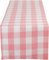 DII Buffalo Check Collection, Classic Farmhouse Table Runner, 14x72, Pink & White