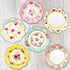 Fancy Land Floral Paper Plates - 7.28 Inches Vintage Small Party Plate, 24 Count for Celebrations