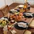 AHHFSMEI Round Braided Placemats, 15 Inch Round Table Mats for Dining Tables, Set of 6 (Black)