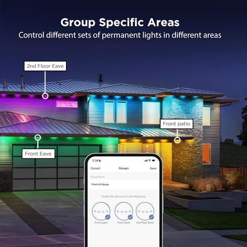25FT SL50-30/RGBTW/AG SL100-60/RGBTW/AG, SL50-30RGBTWAG/25EXT Feit Electric Extension Only, Outdoor Permanent Lights