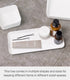 Yamazaki Home Space Saving Vanity Tray, Steel, Flat, White