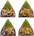 TUMBEELLUWA 2.36in 7 Chakra Crystal Tree of Life Orgonite Pyramid Generator, Handmade Energy Stones Decor