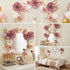 300gsm 3D Set 6) Large Paper Flowers Wall Decor for Baby Girl Nursery (Pre-Assembled) - Pearlized Cardstock Roses