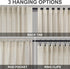 Burlap Kitchen Curtain Over Sink Window Set, 30 Inch Length Short Curtain for Laundry Bay Window, Beige