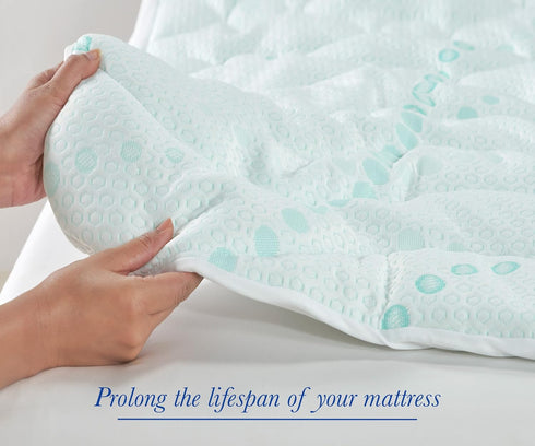 California Design Den Twin Cooling Mattress Pad, 3-Zone Quilted Twin Size, Non-Slip Soft Mattress Pad