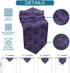 PIEPLE 13 90 inches Halloween Black Spider Web Bat Table Runner-Cotton Linen-Long x Dresser Scarves,Purple Tablerunner