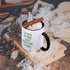 3dRose I'm Sorry For What I Said When I Was Hungry - Lime Green Two Tone Mug, 11 oz, Black