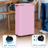 Slim Laundry Basket with Wheels, Rolling Basket with Lid and Removable Bag, 75L (19.8 Gallon) Pink