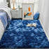 5x8 HQAYW Area Rugs for Living Room, Tie-Dyed Navy Blue Ultra Soft Fluffy Washable Non-Slip Rug, Plush Shaggy Modern