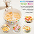 R HORSE Colorful Cereal Bowl and Spoon Set, Funny Engraved Spoon Gift Set for Salad, Soup, Ice Cream, Oatmeal, Breakfast