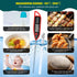 6 Set Waterproof Food Thermometer for Cooking, Digital Meat Thermometer with Long Probe for Kitchen BBQ Grill