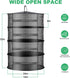 Herb Drying Rack Net Mesh with Black Zippers Hydroponics, Bonus Hook Scissor Drying Rack 2ft for Plant Bud Seed, Mesh Hanging Plant Dry, Herb Dry Net for Garden (4 L, Black zipper) by HYDGOOHO