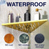 iReef way 14" Corner Shower Shelf for Inside Shower - Adhesive/Stick/Drill/No Drill - Floating Strong Gold Corner