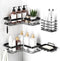 Sakugi Corner Shower Caddy - 4-Pack Shower Organizer with Soap Holder &