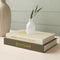 The Curated Hearth Decorative Book Boxes Set of 2 - Linen Textured Faux Books with
