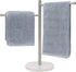 Standing Hand Towel Holder, Marble Base Towel Rack with 304 Stainless Steel, Countertop Stand Towel Ring for Kitchen