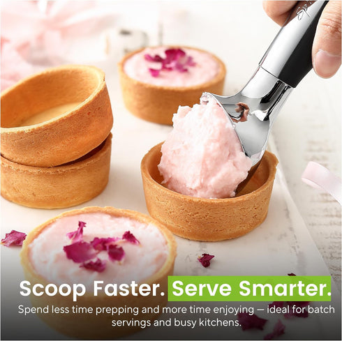 Commercial Spring Chef Heavy Duty Metal Ice Cream Scoop - Dishwasher Safe Ice Cream Scooper, Icecream Scoop Spade
