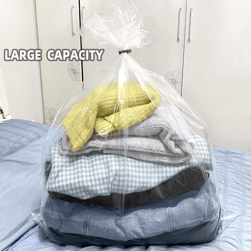 32x42 Inches Large Clear Plastic Storage Bags, Jumbo Bags for Blankets, Duvets, Pillows, Comforters, 5 Pieces