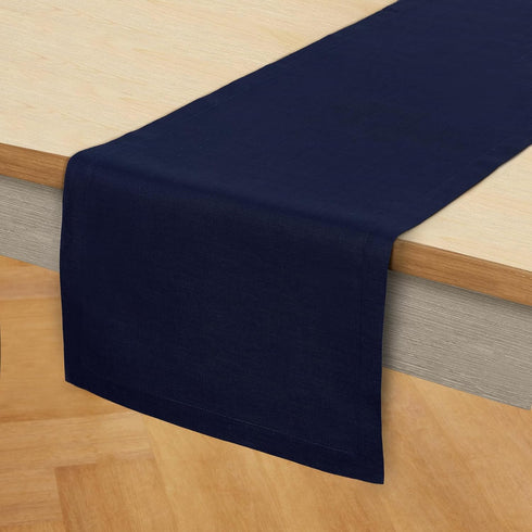 36 Inches 100% 14 36 Inch Summer, Solino Home Linen Navy Blue Table Runner - Pure Linen Small Table Runner x Ideal