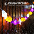 UZKEW 16.4FT 30 8 Halloween String Lights, LED Pumpkin Bat Ghost Battery Operated Orange and Purple Lights Strobe