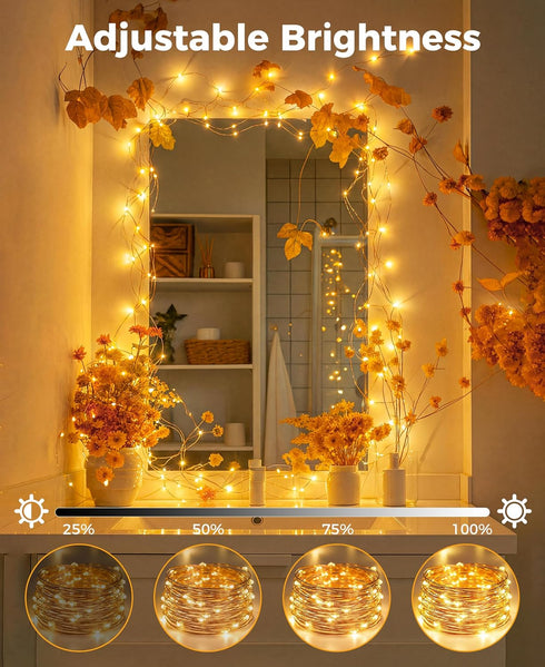 164 500 8 Dimming Plug-in Fairy Lights, Ft LED String Light with Remote, Modes, Timer and Twinkle Lights for Indoor
