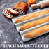 GGC 3-Loaf Baguette Bread Pan, Nonstick Perforated Grade Coating for Baking Crispy Baguettes