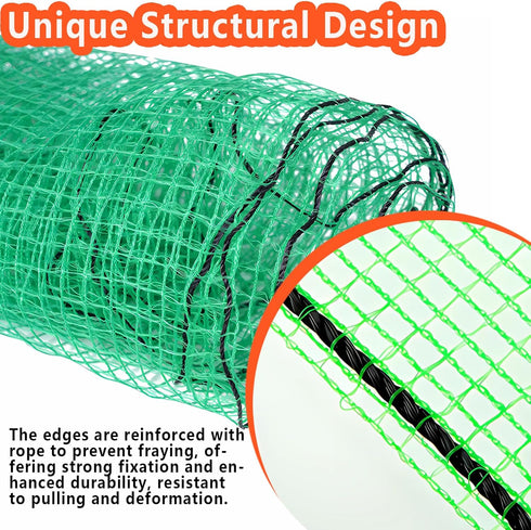 5'x100' Temporary Fence, Garden Fencing Plastic Mesh Fence, Safety Fence, Snow Fence, Construction Fence, Animal