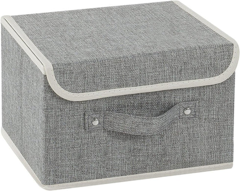ENUMAIL Storage Boxes, Collapsible Storage Bins with Lids, Cotton and linen cloth Storage