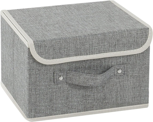 ENUMAIL Storage Boxes, Collapsible Storage Bins with Lids, Cotton and linen cloth Storage