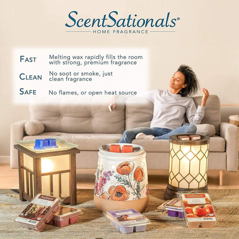 Scentsationals Wax Melts, Strong Scent - Honeysuckle Pineapple - 10oz (24-Cubes)