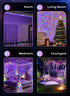 300 8 1 Pack Brightown LED Fairy Curtain Lights, Curtain String Lights, USB Plug in Lighting Modes Christmas