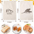Augshy Bread Bag, 2 Pieces Linen Bags for Homemade Bread, 17.5 × 11.5 Inches, Unbleached & Reusable Storage