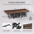2 Pack Floating Bookshelves for Wall, Rustic Wood Hanging Wall Bookshelf, Upside Down Book Shelf and Wall Mounted