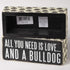 Box Sign, 2.5-Inch by 6-Inch, Bulldog, Primitives by Kathy