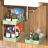 3-Tier SPACEKEEPER Green Rolling Storage Cart, Bathroom & Kitchen Organizer, Modern Plastic Frame, Adjustable Shelves