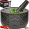 Priority Chef Heavy Duty Large Mortar and Pestle Set, 100% Granite, Non