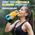 Portable Personal Blender for Shakes and Smoothies, USB Rechargeable Mini Juicer, 380ML Travel Bottles (Blue)