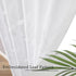 Tollpiz White Leaf Sheer Tier Curtain, 30 x 36 inches, Set of 2 Panels, Embroidered Voile Kitchen Bathroom Treatment