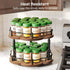 2 Countertop 10 Inch Spice Rack Lazy Susan Organizer for Cabinet, Rotating Spice Organization Tier Adjustable Lazy