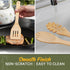 7 PCs Bamboo Wooden Spoons for Cooking, Wooden Utensil Set for Nonstick Cookware, Easy to Clean, Sturdy, Lightweight