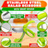 8.9" Salad Scissors for Chopped Salad Multiblade Food Scissor Chopper With Spring-Loaded System & Anti-Slash Head