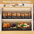 Countertop 5 2-Tier keomaisyto Egg Holder with Dividers & DIY Labels to Separate Eggs, Stackable Wire Baskets, XXL Egg