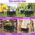 Foldable,280 LBS Wagons Carts Large Capacity Foldable Wagon Cart Collapsible Wagon with Wheels & Drink Holders,Utility