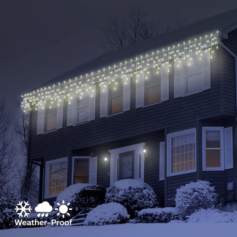 150 Philips LED Warm White Faceted Mini Icicle Lights