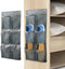 Wall Mounted Shoes Rack 2 Pack - Store 6 Pairs of Sneakers with Sticky Hanging Mounts, Organizer Shelf